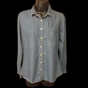 Eddie Bauer Blue Jean Button Up
